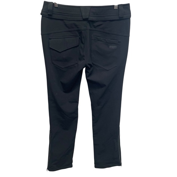Volcom Battle Stretch Pants Womens Skinny Fit Snow Ski Zip Tech Flare black M - Picture 1 of 11